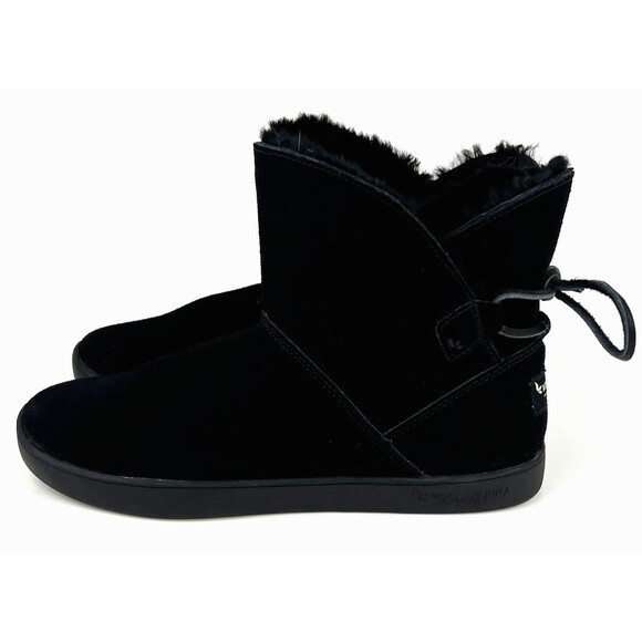 Koolaburra By UGG Boots Womens Size 7 Shazi Mini Ankle Zip Booties 1019362 Suede - Picture 2 of 9